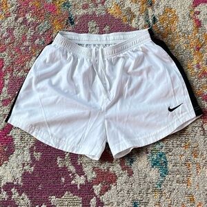 Women's Nike Running Walking Race Sportswear White Shorts Dri - Fit Swim Trunks